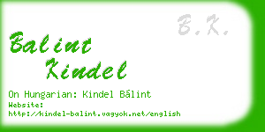 balint kindel business card